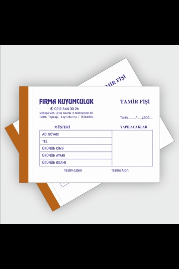 KUYUMCU TAMİR FİŞİ