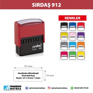 SIRDAŞ 912 - OFİS TİPİ YERLİ KAŞE